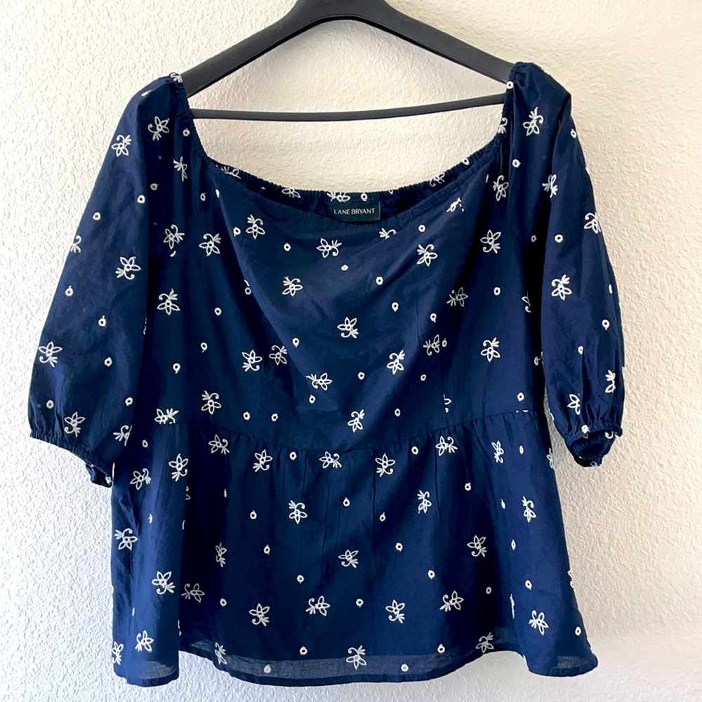 LANE BYRANT US22P PEPLUM TOP